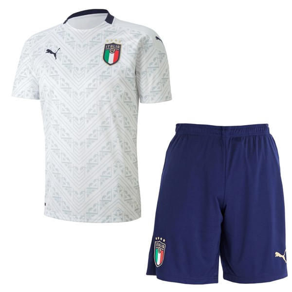 Camiseta Italia Replica Segunda Ropa Niños 2020 Blanco